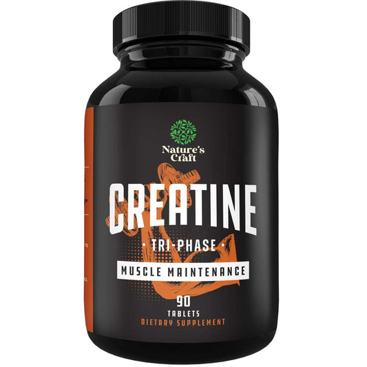 Advanced Muscle Building Creatine Formula - Tri-Phase Creatine Complex for Enhanced Mass and Recovery - Pre-Workout Creatine Supplement for Both Men and Women