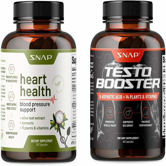 CardioVitality & TestoTune Duo: Heart Health and Testosterone Support, 90 Capsules per Bottle, 2-Pack Bundle